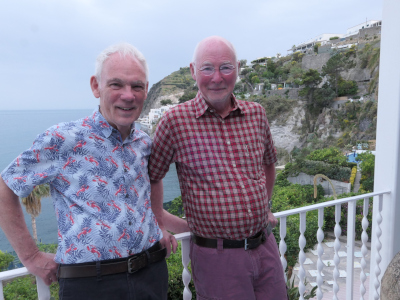 Ross and Peter on the island of Ischia
