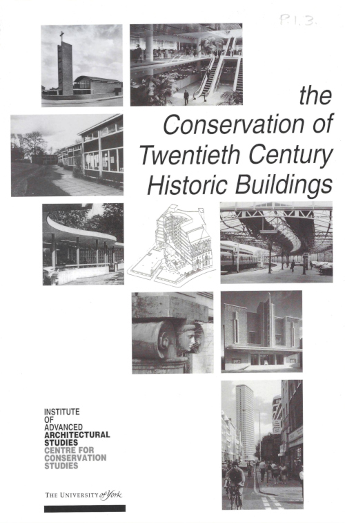Cover of "Conservation of 20th Century Historic Buildings"